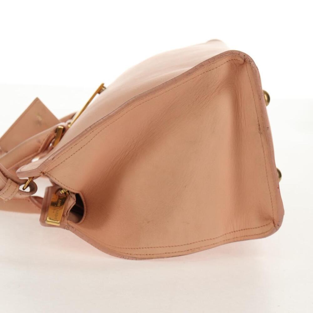 SAINT LAURENT Petit Kabas Hand Bag Leather 2way Pink Gold Auth bs31628 - Picture 3 of 16